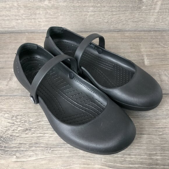 CROCS Women's Black Flats - Picture 2 of 13